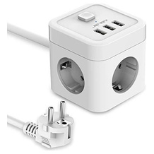 JSVER Steckdosenleiste mit USB