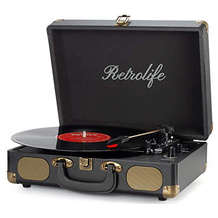 Retrolife Koffer-Schallplattenspieler