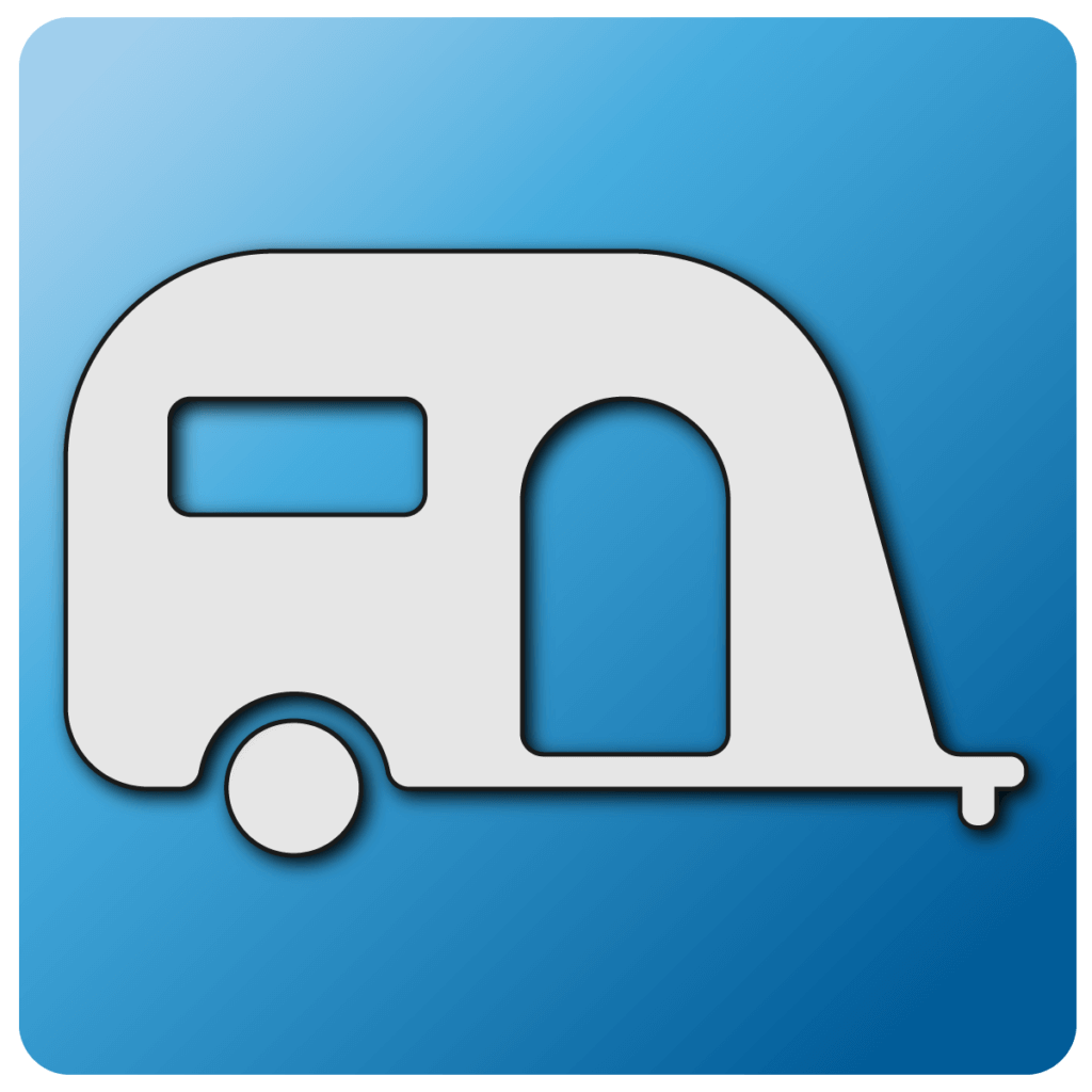 Wohnwagen und Gartenlaube