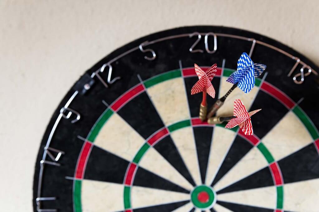 Zahlenkranz einer Dartscheibe