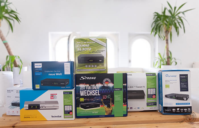 produktstapel von receivern