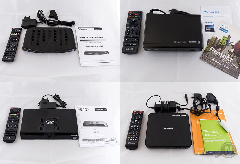 unboxing von vier receivern