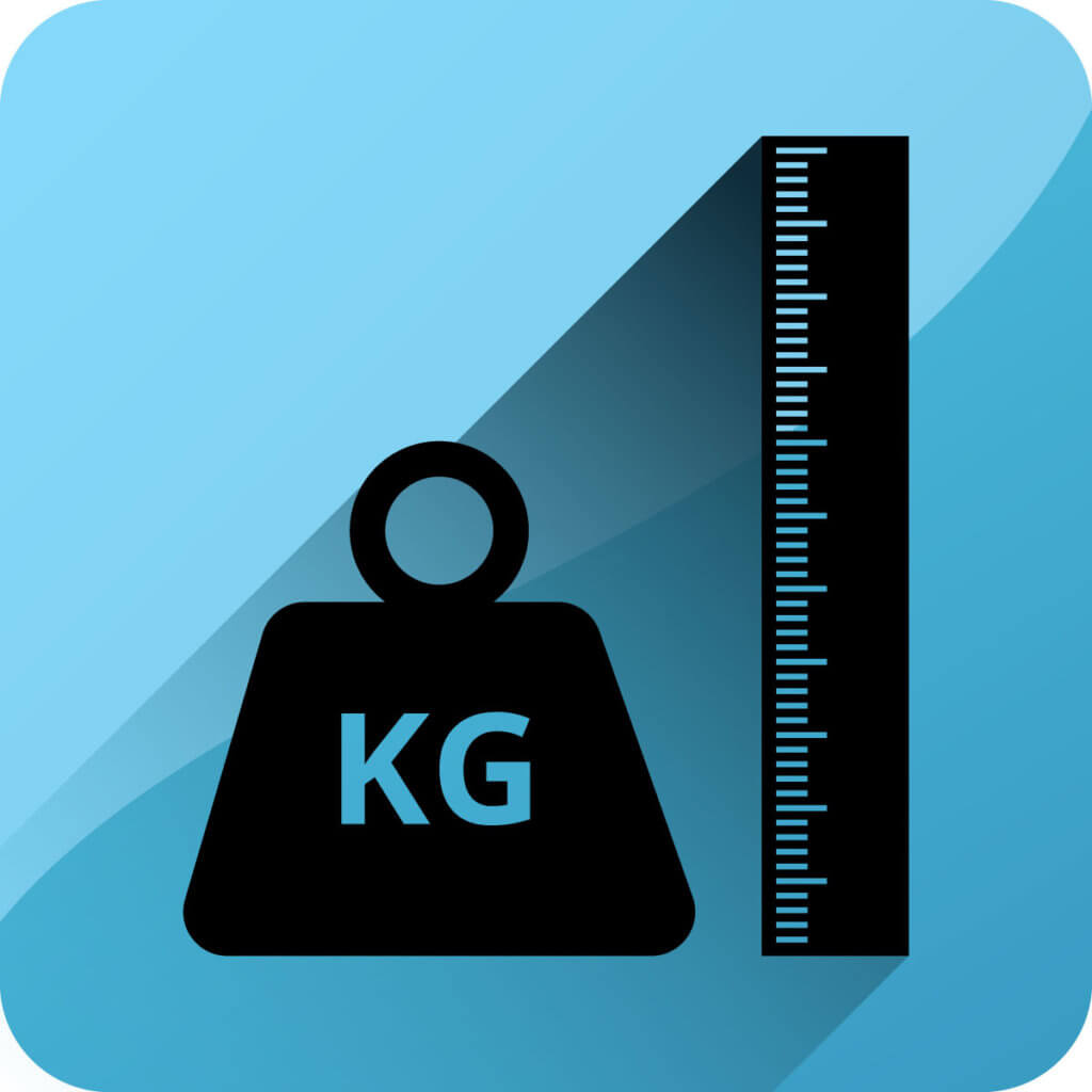 Groesse und Gewicht - Icon