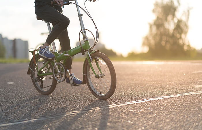 Klapprad vor Sonnenuntergang
