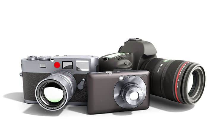 Fotoapparate in unterschiedlichen GröĂen