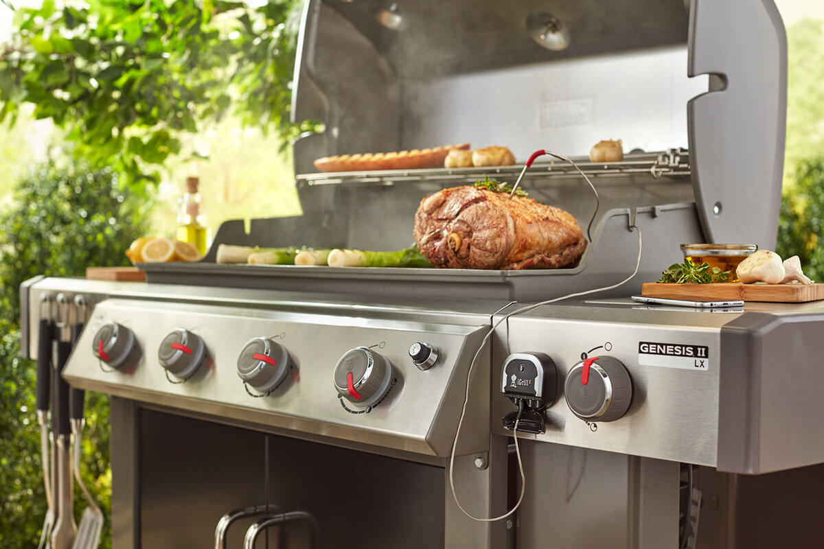 weber-gasgrillstation mit igrill